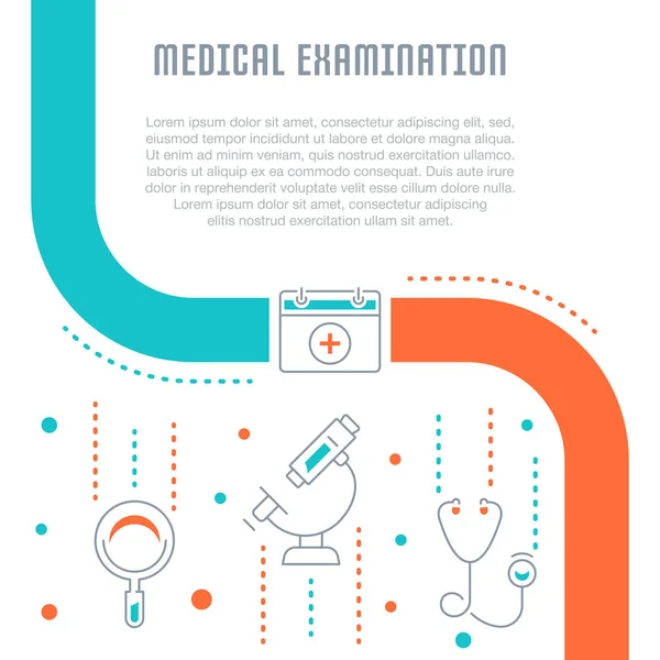 Banner ιστοσελίδα και τη σελίδα προορισμού ιατρική εξέταση. — Διανυσματικό Αρχείο