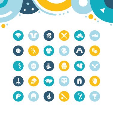 Beyzbol 'un Basit Simgeleri Seti