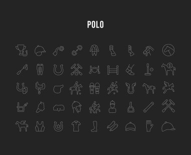 Polo Vektör Hattı Simgeleri Ayarlayın