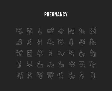 Hamileliğin Vektör Satırı Simgelerini Ayarla.