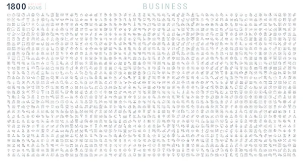 Collectie Lineaire pictogrammen van het bedrijfsleven — Stockvector