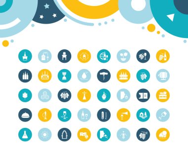 Basit Şarap Simgeleri Seti