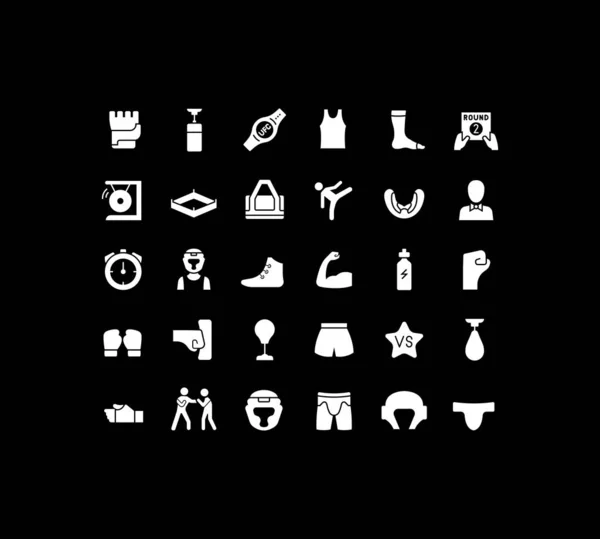 Set of Simple Icons of UFC — 스톡 벡터