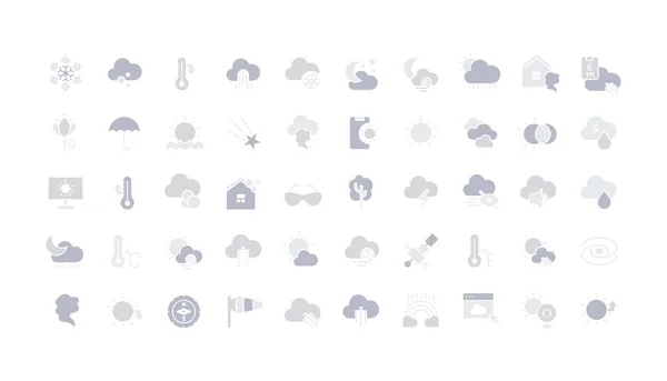 Set of Simple Icons of Weather — 스톡 벡터