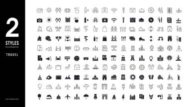 Seyahatin Basit Satır Simgeleri