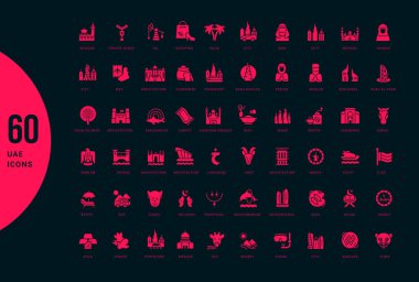 Uae 'nin Basit Simgeleri Seti