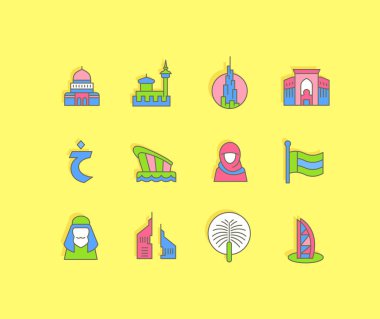 Birleşik Arap Emirliklerinin Basit Satır Simgeleri