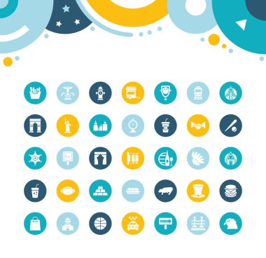 Usa 'nın Basit Simgeleri Seti