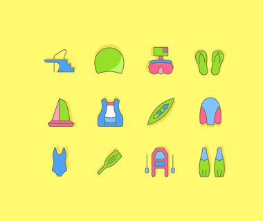 Su Sporunun Simgeleri Basit Satır Dizisi