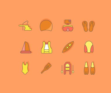 Su Sporunun Simgeleri Basit Satır Dizisi