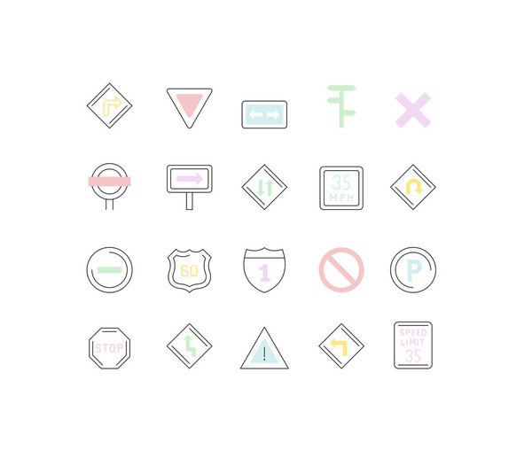 Знак "Набор векторных линий"
