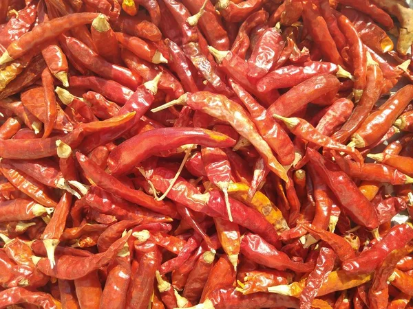 Suszone Czerwone Chili Tapecie Krajobrazowej — Zdjęcie stockowe
