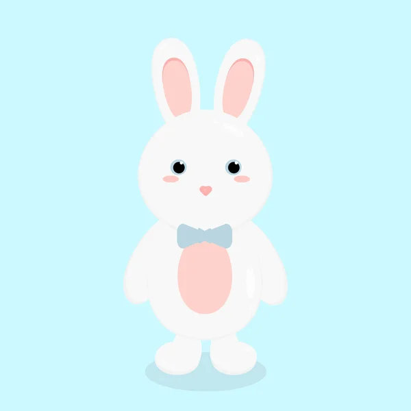 Cute Cartoon Hare Background Illustration Flat Style Easter Bunny — 스톡 사진