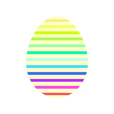 Bu Paskalya yumurtası. Beyaz arkaplanda sevimli illüstrasyon.