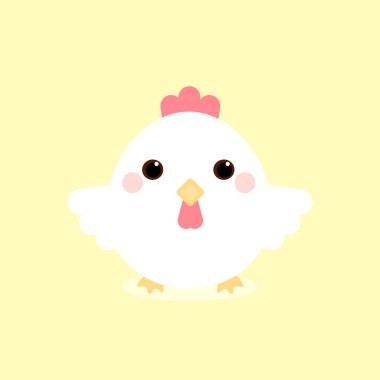 Sevimli çizgi film kuş çizimi