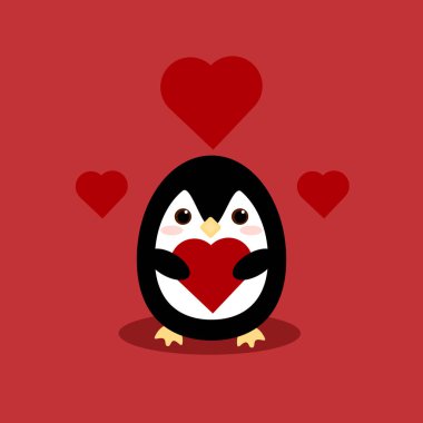 Bu kalbi olan bir penguen.