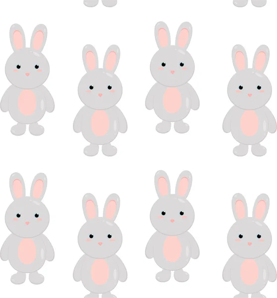 Seamless Pattern Texture Rabbit Balloons White Background Wrapping Paper Cute — Stock Photo, Image