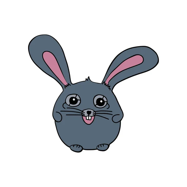 Kulak illüstrasyonlu sevimli tavşan 