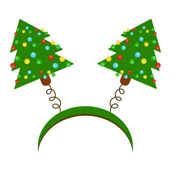 Dies Ist Ein Stirnband Für Einen Weihnachtsbaum Mit Dekoration — Stockfoto