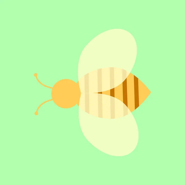 Иллюстрация Пчелы Зеленом Фоне — стоковое фото
