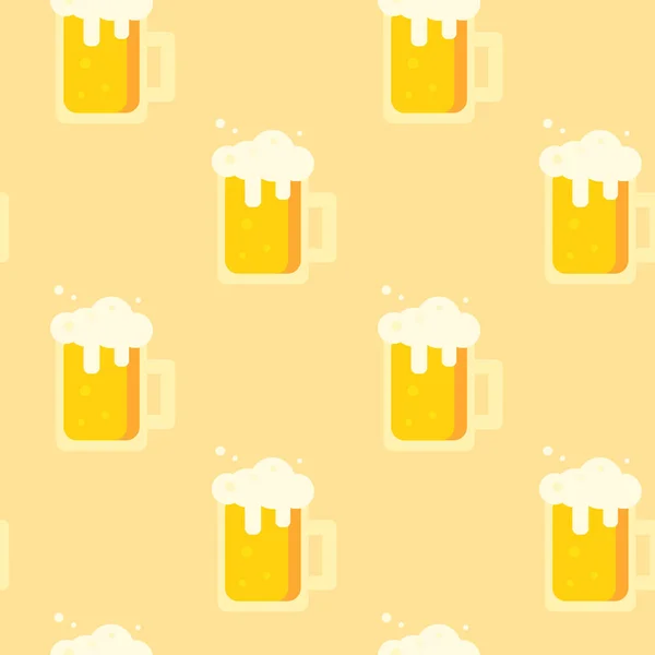 beer seamless texture. cartoon illustration