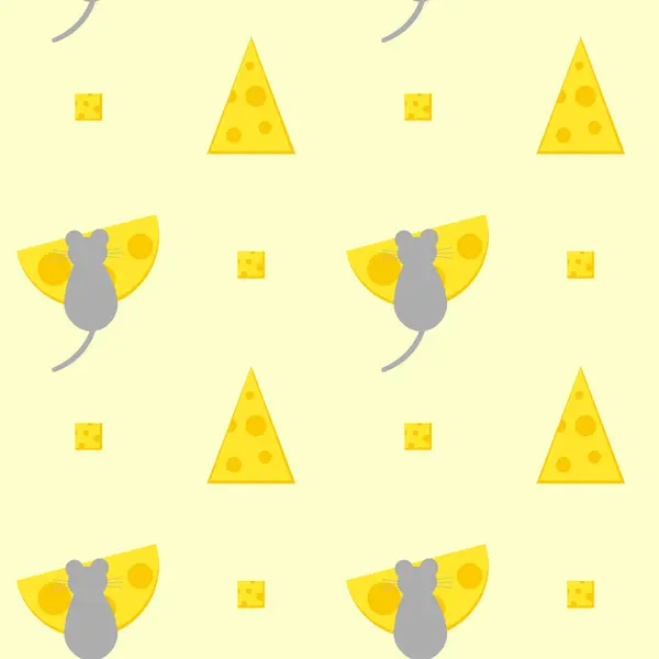 seamless pattern with cute cartoon mice. cartoon background