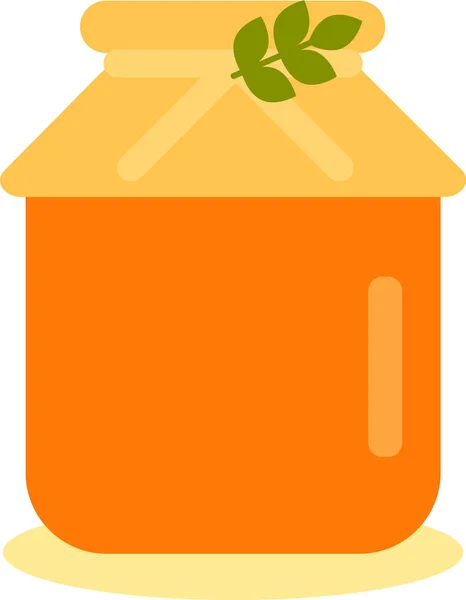 Honey Jar Icon Flat Illustration — Stock Photo, Image