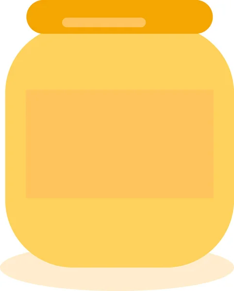 Honey Jar Icon Flat Illustration — Stock Photo, Image