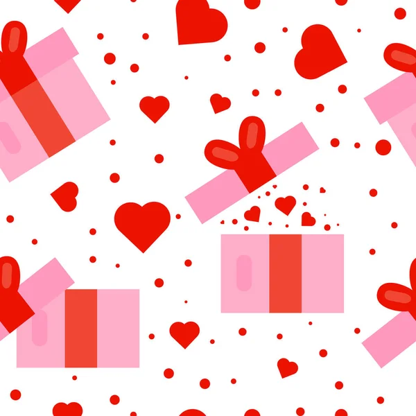 valentine\'s day, gift, gifts, hearts, confetti, heart, valentines, love, seamless pattern