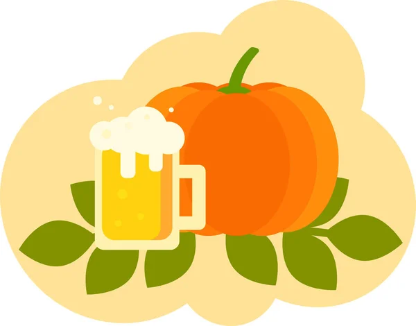 Bira bardağı ve balkabağı.