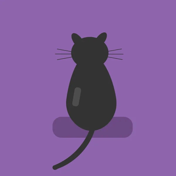 kedi çizgi film simgesi vektör illüstrasyonu 