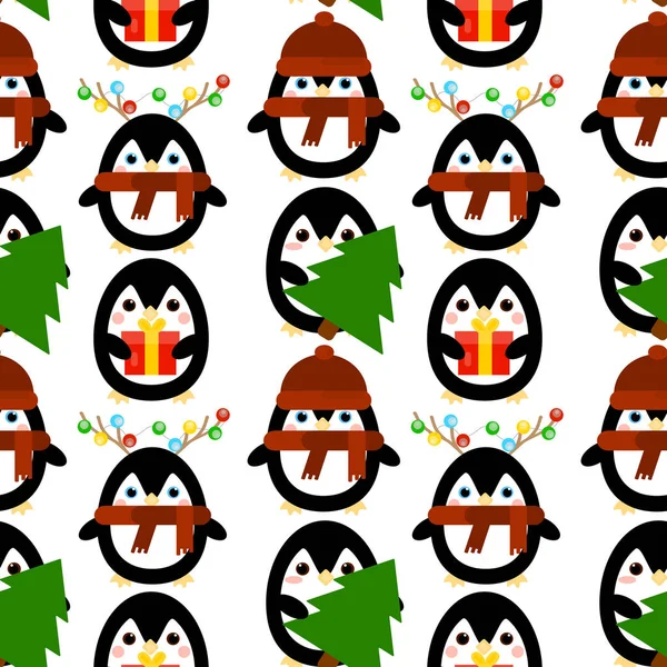 Este Patrón Sin Costuras Con Pingüinos Imágenes de stock libres de derechos