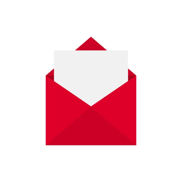 Bu zarf ve kağıt, kalp. Beyaz arkaplanda aşk mektubu.