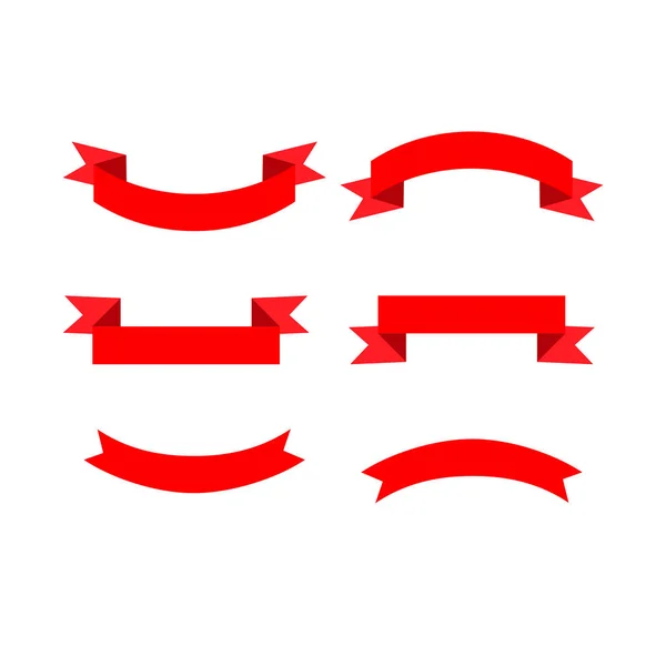 Beyaz arka planda kırmızı kurdeleler var. El ilanları, afişler, kartpostallar, tatil süslemeleri için kullanılabilir..