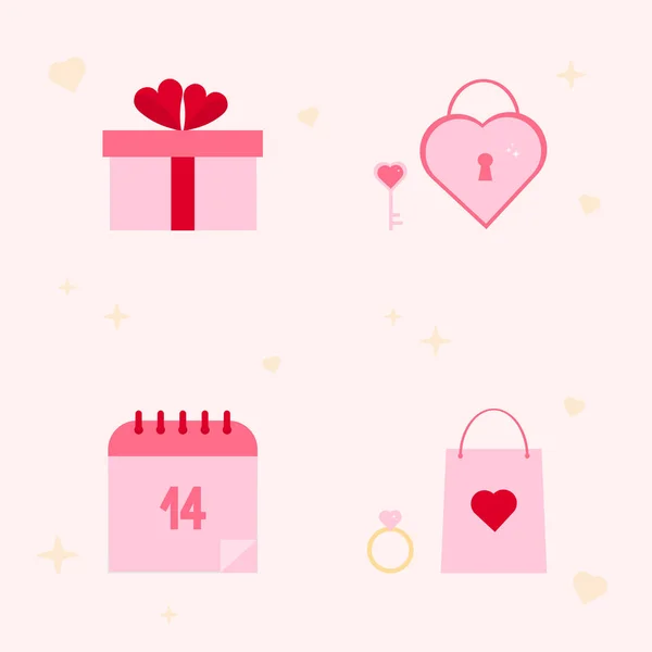 Bu hediye kutusu, takvim, yüzük, anahtar, kilit, paket ışık arkaplanı.