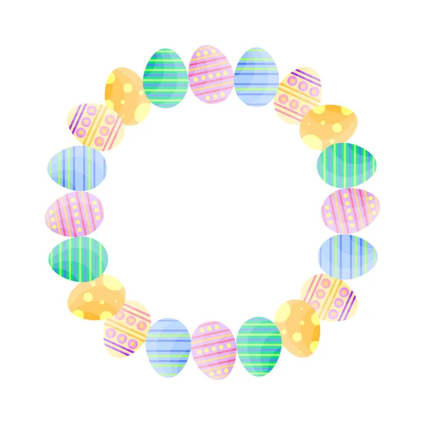 Marco Con Coloridos Huevos Pascua Fondo —  Fotos de Stock