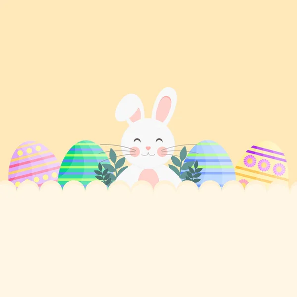 这是个带蛋的可爱的复活节兔子 — 图库照片