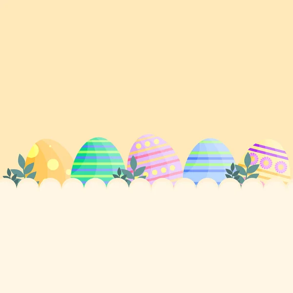 Huevos Pascua Con Fondo Colorido —  Fotos de Stock