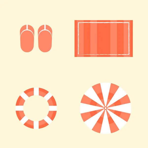 Пляжные Тапочки Путешествия Элементы Дизайна Отдыха — стоковое фото