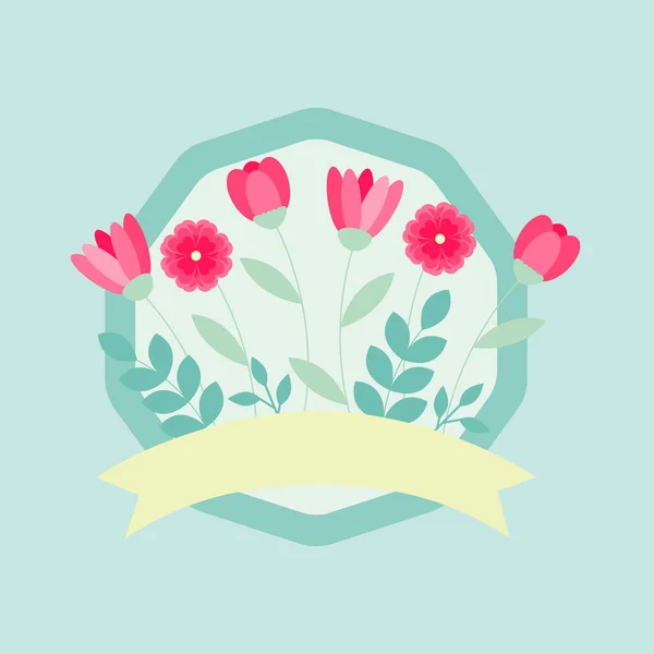 Blumen Mit Blattdekoration Illustration Design — Stockfoto
