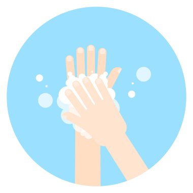 Temizlik resimleriyle el yıkama.