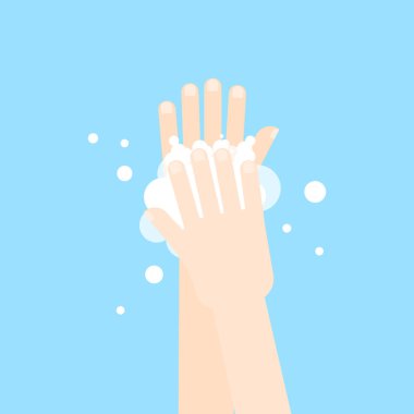 Temizlik resimleriyle el yıkama.