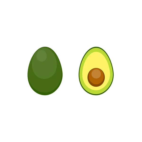 Detta Illustration Grön Avokado — Stockfoto