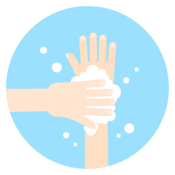 Handen Wassen Met Schoonmaak Illustratie — Stockfoto
