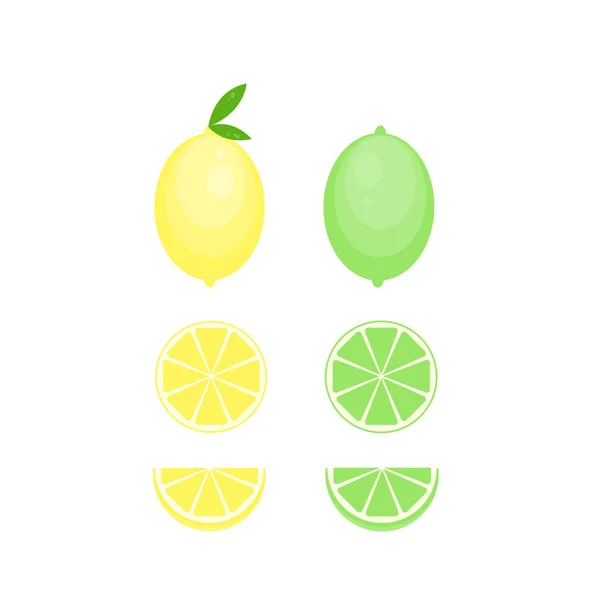 Citrus Fruits Set2 Lemon Lime — Stock Photo, Image