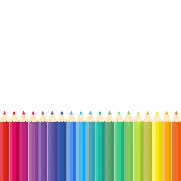 Beyaz arkaplanda renkli kalemler