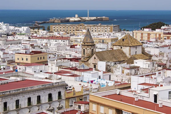 Spaanse havenstad Cádiz Rechtenvrije Stockfoto's