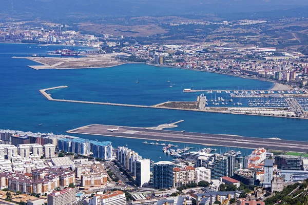 View of Gibraltar with runway — Stock Photo, Image