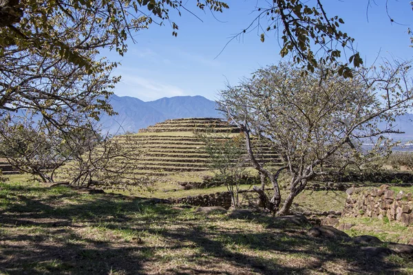 Pirámide Circular Prehispánica Reconstruida Guachimontones Jalisco México — Foto de Stock