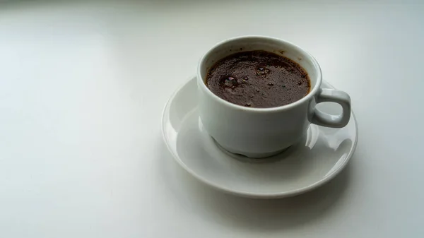 Coffee Cup Top View Isolated White Background — Stock Photo, Image